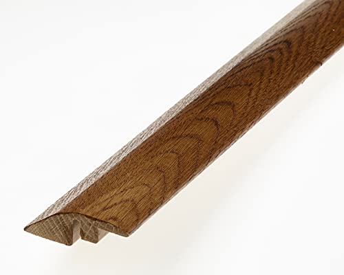 Walnut Stained Oak Ramp Reducer Threshold Door Bar Profile for 14mm to 18mm Solid & Engineered Floors. 0.9m