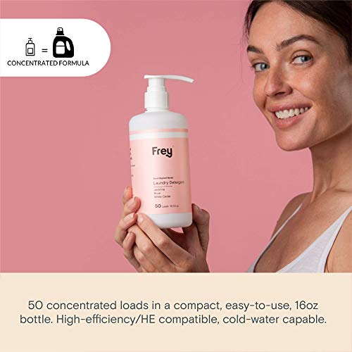 Frey Concentrated Natural Laundry Detergent - 50 Concentrated Loads Of Long Lasting High Efficiency Liquid Laundry Detergent - Eco Friendly Blend Of Great Smelling Biodegradable Natural Ingredients #TOP3