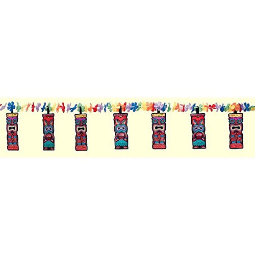 Amscan International  221310  2,2 m x 22 cm Tiki de Hawaii guirnalda de flores
