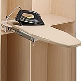 SYLC Tabla De Planchar Plegable para Mueble con Herrajes Tabla con Funda para Centro De Planchado para Cajón Extraíble (Beige)