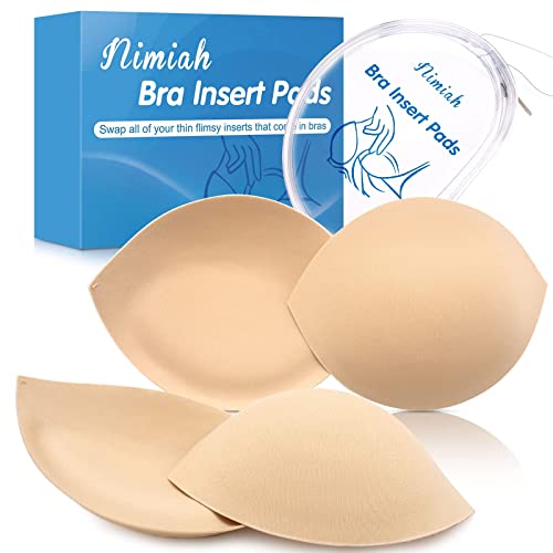 Image of Nimiah Silicone Bra Inserts Sticky Breast Pads 3 Pairs + Push up Bra Insert Pads 2 Pairs