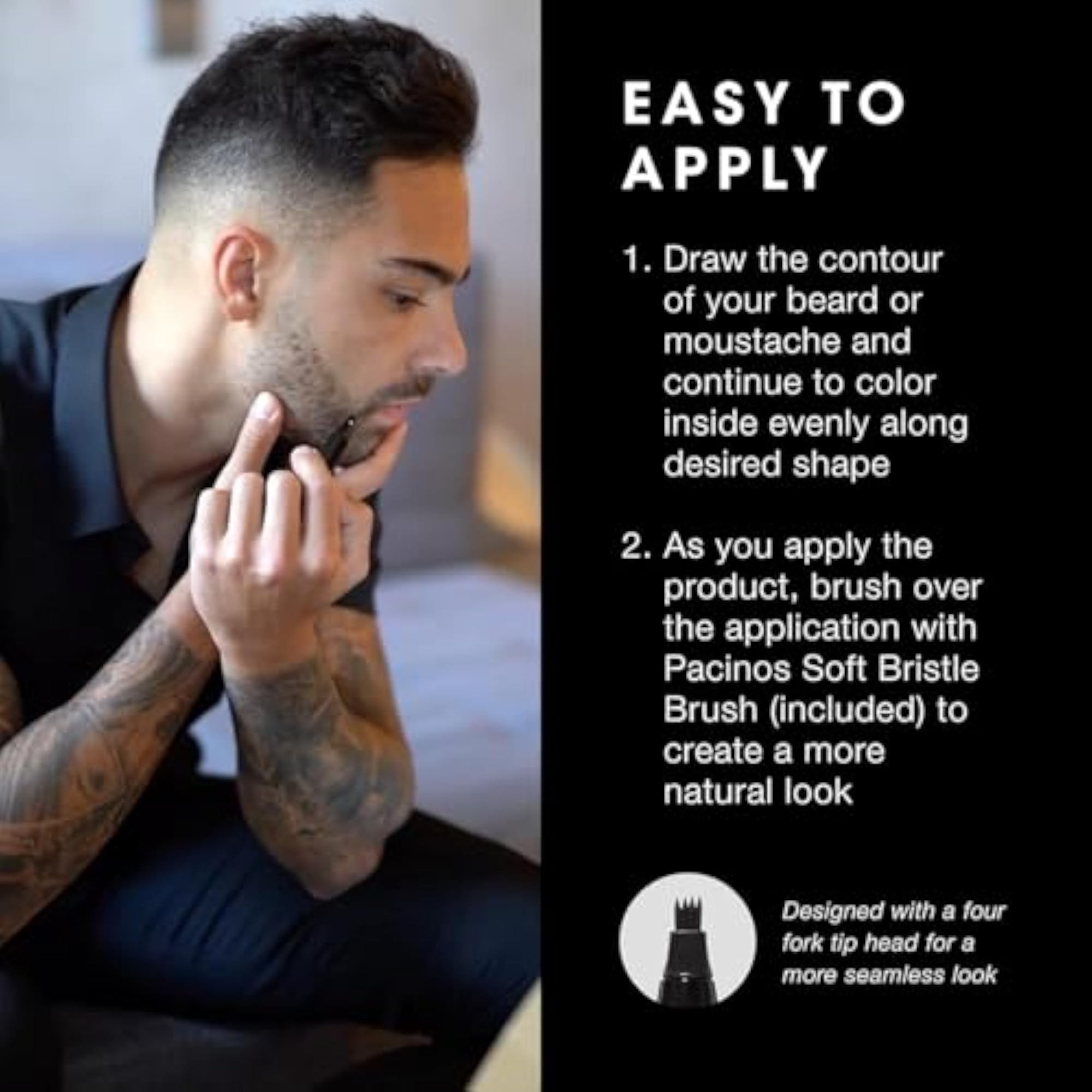 Beard Pencil Filler, Waterproof Natural Finish