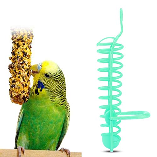 Bird Feeder for Cage, No Mess Bird Feeder, Bird Cage Feeder, Parrots Feeder Basket Plastic Food Fruit Feeding Perch Stand Holder for Pet Bird Supplies Fruit Vegetable Container
