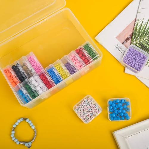Hoxilob BOX-30-1P Bead Organizer Box, 30Pcs Small Clear Plastic Bead Storage Containers thumb #1