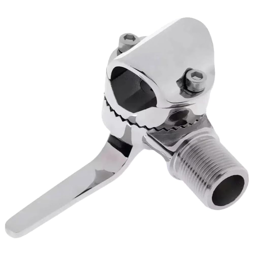 Turodeuo Marine VHF Antenna Mount Rail Mount Heavy Duty Ratchet Mount Base Pipe Clamp Hardware