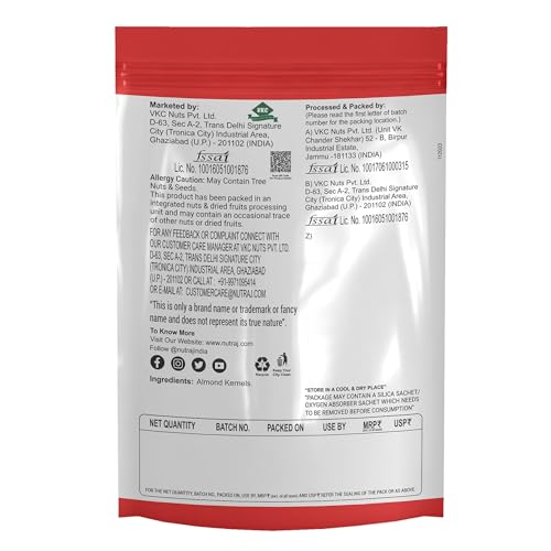 Image of Nutraj Gurbandi Almond Kernels 250g Pouch | Choti Giri | Badam | Dry Fruits and Nuts | Grocery Item.
