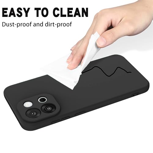 Image of FIRST MART Matte Silicone Back Cover for OnePlus 13s - Black