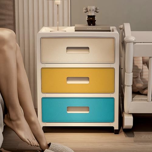 Image of HomeEssentials Detachable Plastic Storage Drawer Cabinet - Stylish Modular Organizer Rack /Multipurpose Cabinet for Clothes, Kitchen, Toys, Cosmetics /Sturdy, Anti-Slip Organizer for Home (3 Layers)