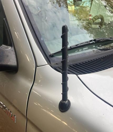 Image of 7-inch Short Antenna Fits for Toyota Tundra 2014+ & Toyota Tacoma 1995+ & FJ Cruiser 2007+, Internal Copper Coil for Enhanced Reception, 7 inches Rubber Antenna Replacement Accessories