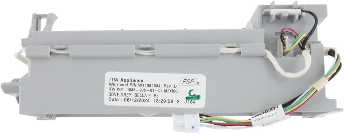 Whirlpool W11557001 Genuine OEM Refrigerator Ice Maker Assembly Replacement Part - Replaces W11026494, W11115534, W11391034, and W11414319