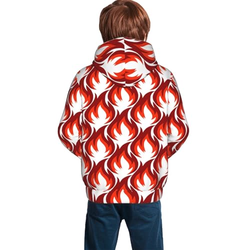 Fire Symbols Kid Hoodies Boys Sweatshirts Girls Pullover with Pocket4