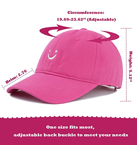 Durio Womens Baseball Caps Cute Baseball Hat Hot Pink Hats Women Summer Baseball Cap Men Adjustable Baseball Hats For Women Rose Red One Size #TOP2