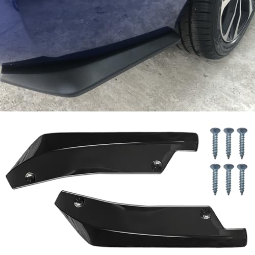 YoRise 2PCS Car Rear Bumper Lip Splitter Canard Diffuser, Universal Car Side Fenders Skirt Protector Decoration with Screws, Automotive Exterior Body Kit for Cars(Black)