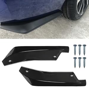 YoRise 2PCS Car Rear Bumper Lip Splitter Canard Diffuser (Black)