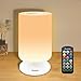 Produktbild Auxmir Nachttischlampe Touch Dimmbare Atmosphäre LED Tischlampe, Kunststoff, mit Warmweißem Licht, 11 Farben und Farbwechsel, Berührungssensitives Nachtlicht für Schlafzimmer Wohnzimmer und Büro