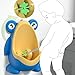 Potty Training Urinal - Frog Pee Standing Toilet, Boys Pee Station | Removable Wall Mounted Baby Trainer for Kids Indoor Nighttime Routine, Learning Aid Bathroom Practice Home Travel Convenience Gear
