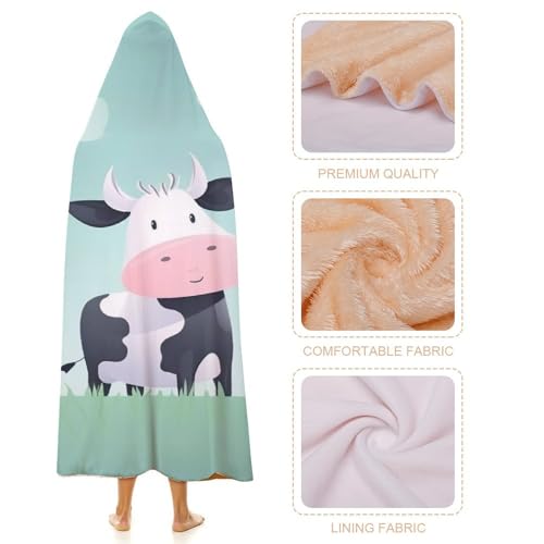 Cape à capuche motif vache pour ne plus avoir froid au bureau - 4