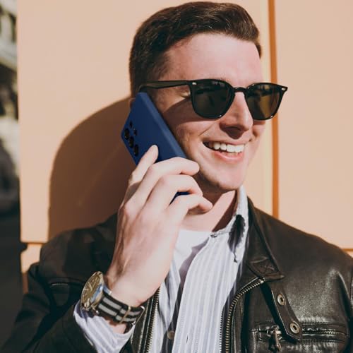 Image of LIRAMARK Liquid Silicone Soft Back Cover Case for Samsung Galaxy S25 Ultra 5G (Midnight Blue)