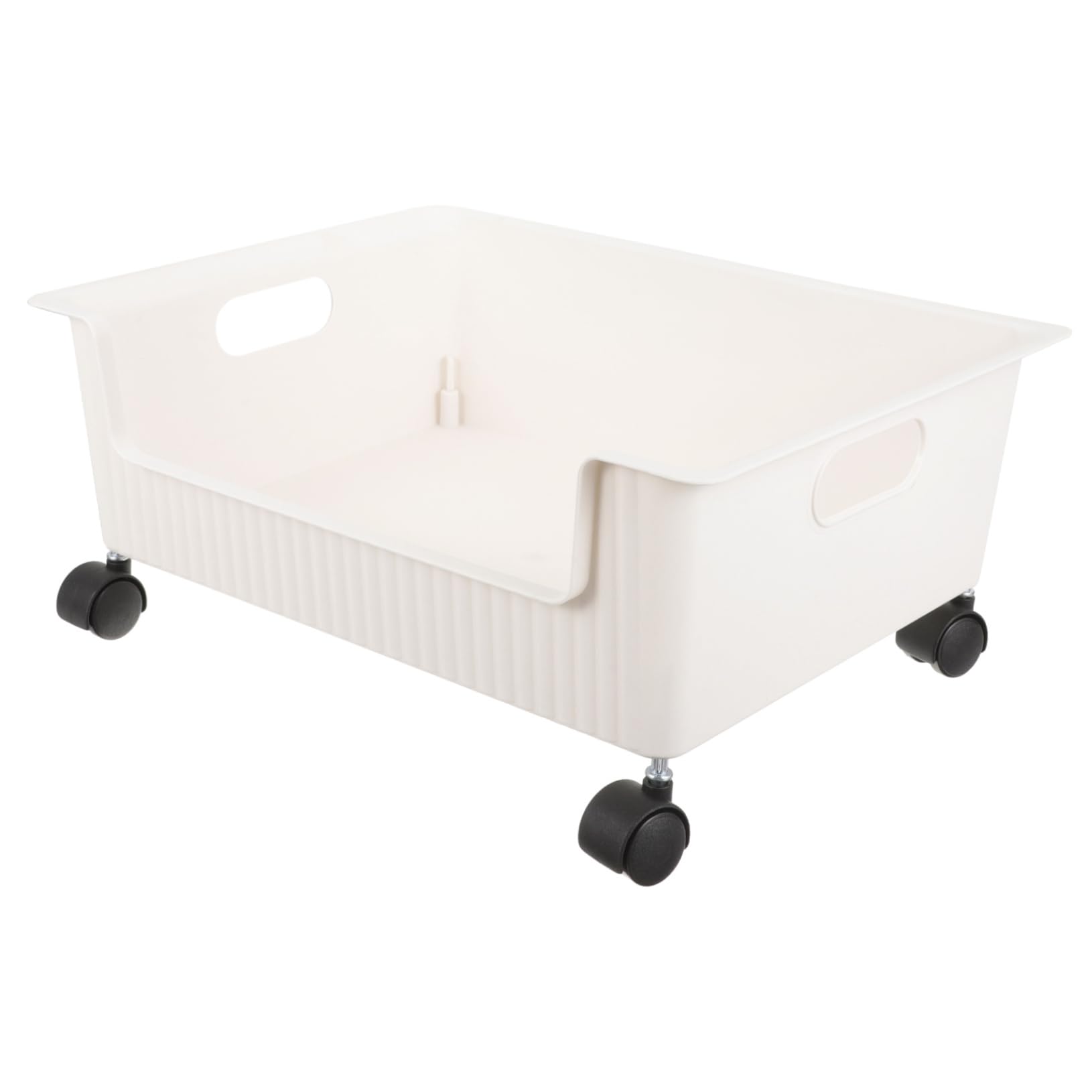 Boîte de rangement plastique blanc facile à déplacer sous bureau