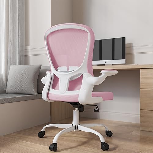 Office Chair, High Back Ergonomic Desk Chair, Breathable Mesh Desk Chair with Adjustable Lumbar Support and Headrest, Swivel Task Chair with flip-up Armrests, Executive Chair for Home Office