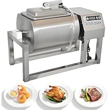18L Vacuum Tumbler Marinator - Max.20LBS Commercial Meat Tumbler Marinator,Fast Marinating, Bidirectional Rotation,3 Speeds,Stainless Steel Meat Tumbler for Catering Kitchen