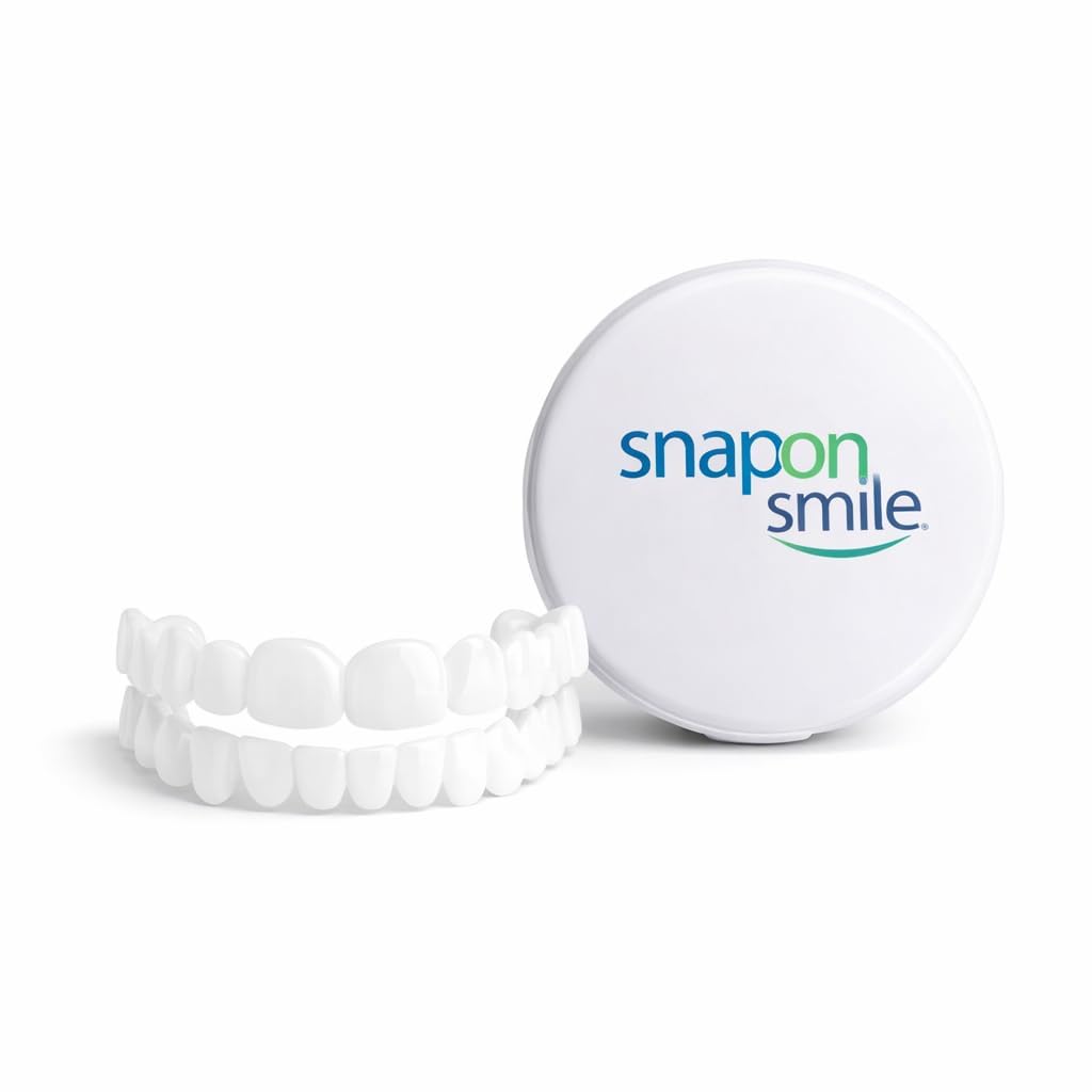 Snap-On Instant Perfect Smile Veneers | Comfortable Flex Fit Dentures for Top & Bottom Teeth | White Cosmetic Tooth Cover | Reusable & Lightweight | Pack of 1-image-20