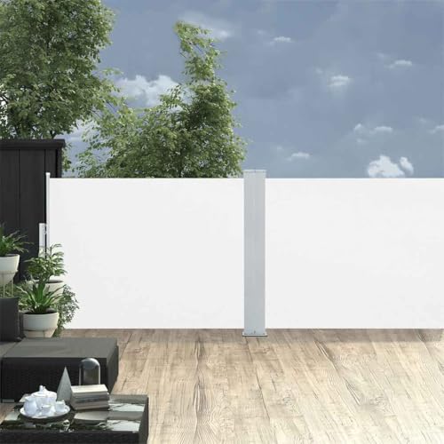 Store latéral extensible crème pour jardin et terrasse ombragée