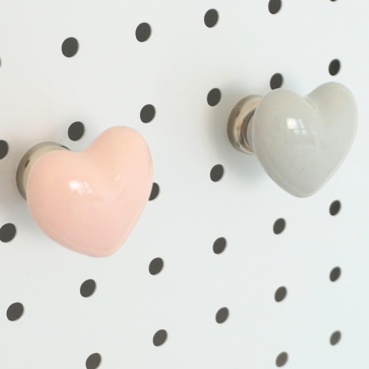 5PCS Colorful Heart Shaped Strong Spherical Fridge Magnetic Hooks Refrigerator Magnets Glossy Whiteboard Magnets for Home Kitchen Locker Office Calendars Magnet Whiteboard Maps Ceramics Fun Decor