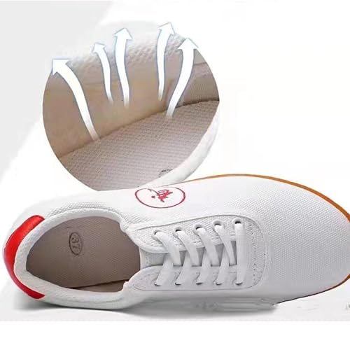 Tai Chi Shoes Men Women Martial Arts Shoes Lightweight Kung Fu Tai chi Shoes Kung Fu Martial Arts Boxing Training Shoes(Size:42 EU,Color:White)4