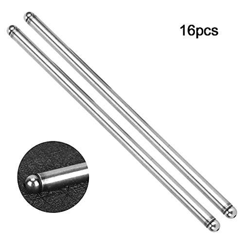 Acouto For Sbc Push Rods, 16Pcs Hardened Steel Pushrods Set 5/16In Diameter 7.8In Standard Length Fit For Chevy Oem Replacement Pushrod Set #TOP7