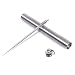 Toothpick Holder Pocket Style EDC Gear, AYAMAYA Reusable [Non-toxic] Titanium Toothpick + Holder with Key Ring Waterproof Portable EDC Tool for Purse Keychain Outdoor Travel Kit Tableware Gift for Dad
