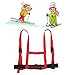 PerGar Children ski Harness, Children ski Training Harness, Skating Training Harness with Adjustable Straps, Children ski Harness Trainer for Winter Outdoor Sports Supplies (Red)