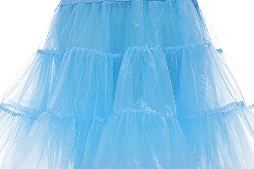 Image of Bbonlinedress Women's 50s Petticoat Skirt Vintage Tutu Crinoline Underskirt 25 inch