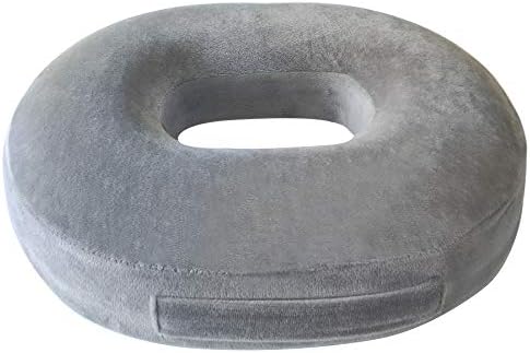 Ecosafeter Orthopedic Ring Memory Foam Cushion - Donut Cushion for Relief of Haemorrhoids and Piles, Coccyx Pain, Suitable for Wheelchair, Car Seat, Office Or Outdoor