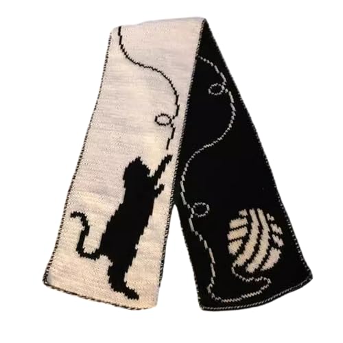 Écharpe de dessin animé femme col élégant pour hiver en tricot polaire idéal cadeau