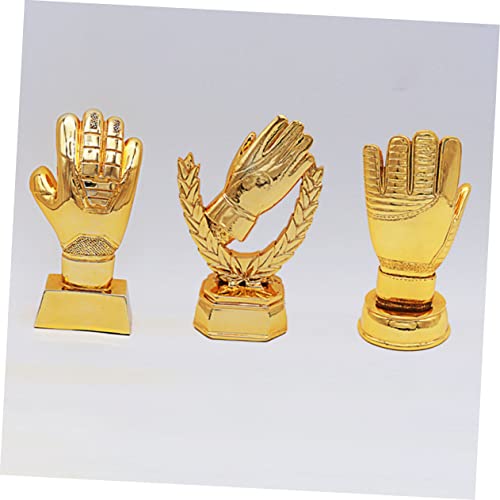 Sosoport 4 Peças Luvas Douradas Para Festa Escolar Jogos De Troféus Copos Troféu Decorativo De Futeb