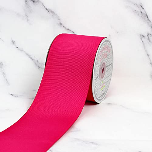 Creative Ideas GRO3000-175 , 3 Inch Solid Grosgrain Ribbon, 25 Yards, Hot Pink, 25 yd Creative Ideas GRO3000-175 , 3" Inch Solid Grosgrain Ribbon, 25 Yards, Hot Pink, 25 yd