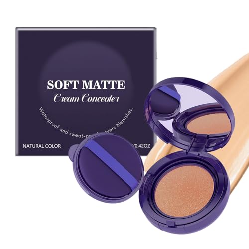 Concealer Makeup, Matte Face Foundation, Moisturizing Coverage Cream, Sweat Proof Formula, Long Lasting Wear, Ideal for Girls, Women, Beauty Routine, Daily Accessories