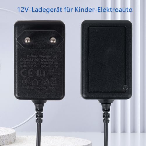 Cargador de 12V 1A para solucionar la batería descargada de coches infantiles 2