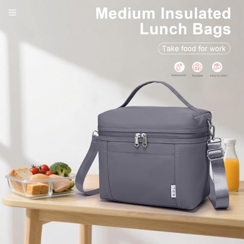 Image of NOL Natural Organic Lifestyle Insulated Lunch Bags for Women Cooler Bag Lightweight Nylon Waterproof Lunch Box For Work