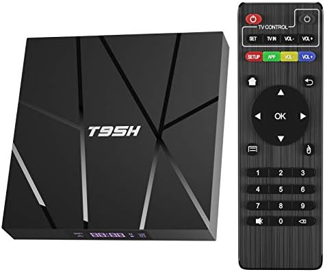 Android 10.0 TV Box, T95H Smart TV Box H616 Quad-core 1GB RAM 8GB ROM Support 2.4G WiFi HDMI 3D H.265 6K HD 10/100M Ethernet Android Box Set Top TV Box