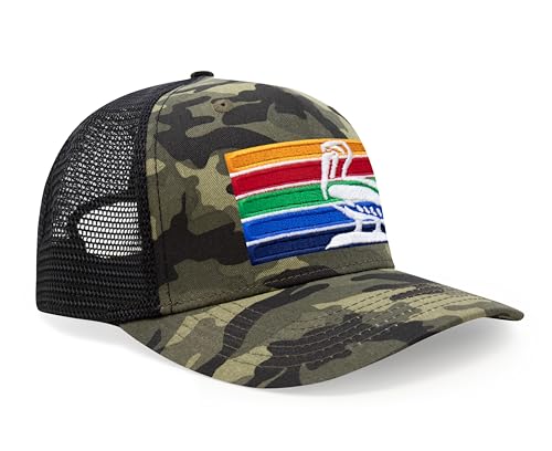 Image of International Tie City Hat for Men and Women, Adjustable Snapback Trucker Baseball Cap with Embroidered Patch