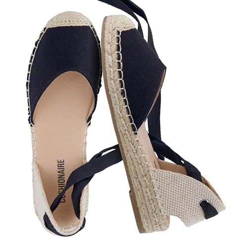 Espadrilles pour femme Talisa sandales compensées à bout fermé noir