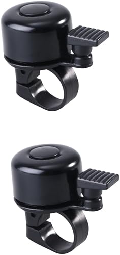 BESTOYARD Campana de manillar de ciclo de anillo de aluminio Campana de bicicleta pequeña Campana de bicicleta negra Manillar de bicicleta Campana