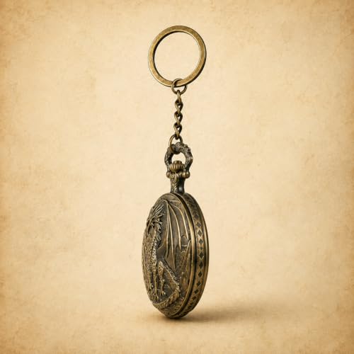 Image of Antique Bronze Pocket Premium Vintage Theme Metallic Home Key Chain & Key Rings | Best Gift for Men, Woman, Boys & Girls on their Special Occassions