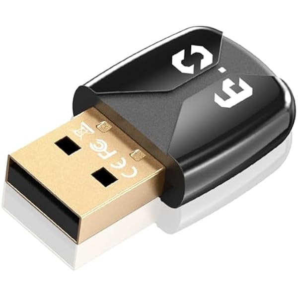 Adapter Bluetooth 6.0, USB Bluetooth Stick (EDR & BLE) Plug and Play Dongle do PC, laptopa, komputera stacjonarnego, obsługuje Windows 11/10/8.1/7