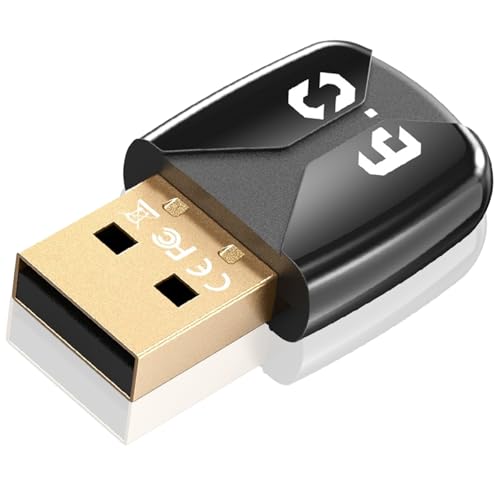 Adattatore Bluetooth USB 6.0, USB Bluetooth Dongle 150M Langstrecken-Bluetooth Stick Low Latency, Plug & Play, con Windows 10/8.1/11