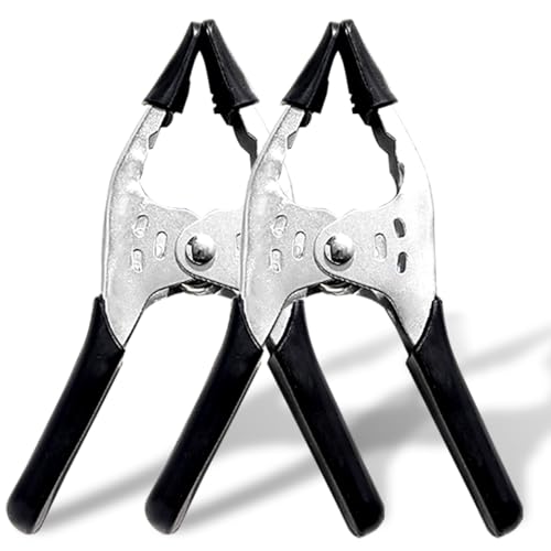 AMAZA 2 Pack 6" Spring Metal Clamps Large Super Heavy Duty Spring Metal Clips with 2.5 inch Jaw opening