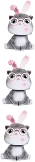 Abaodam 3 Pçs Gato Bobble Cabeça Ornamento Bolhas Mini Bonecas Mini Bolo Balançando Cabeça Carro Ornamento Resina Modelo De Gato Gato Bobblehead Boneca De Mesa Boneca De Mesa Decoração De