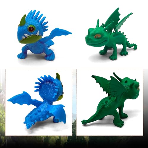 Toysvill TOYSVILL-DRAGONS-12-N Inspired By How To Train Your Dragons (Set 12 Pcs) - Mini Action Figures thumb #3